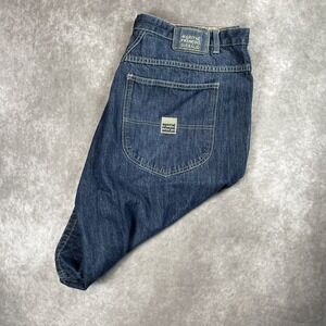 VTG Girbaud Men's Baggy Wide Long Blue Jean Shorts Jorts 42x12 90s Skater Grunge